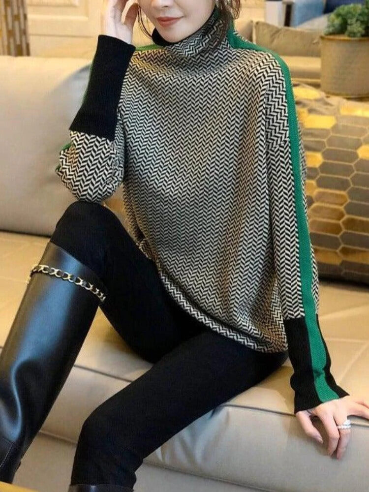 Neon Green Turtle Neck Sweater & Black Leggings with white side stripes   Green turtleneck sweater, Fall college outfits, College outfits summer